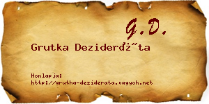 Grutka Dezideráta névjegykártya